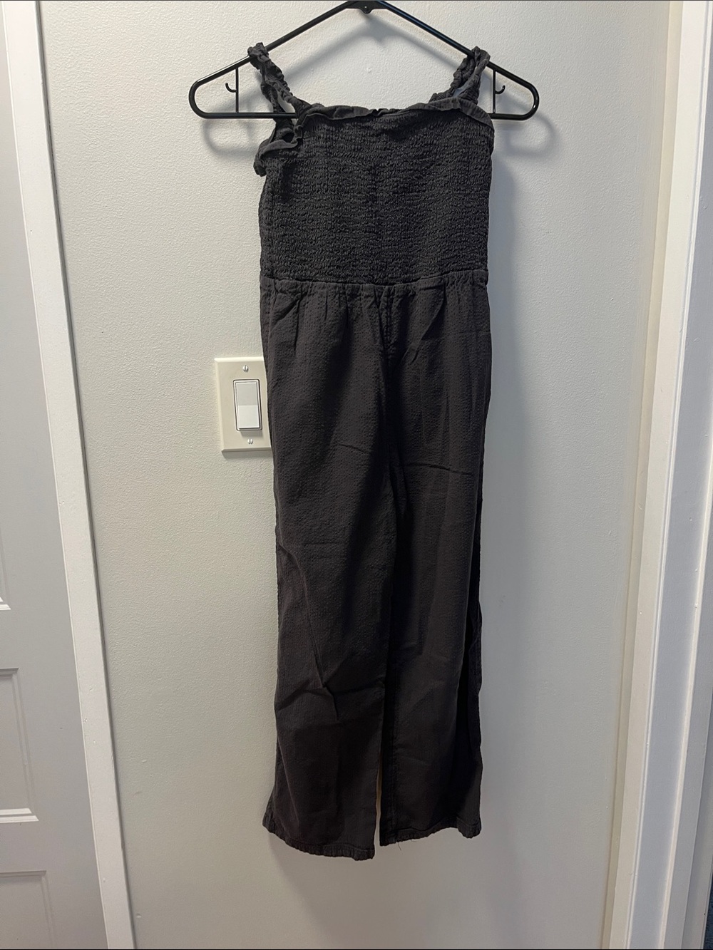 H&M Black smoked Strap Jumpsuit